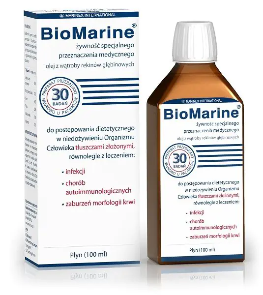 BioMarine 1140, Olej z wątroby rekinów głębinowych, Płyn