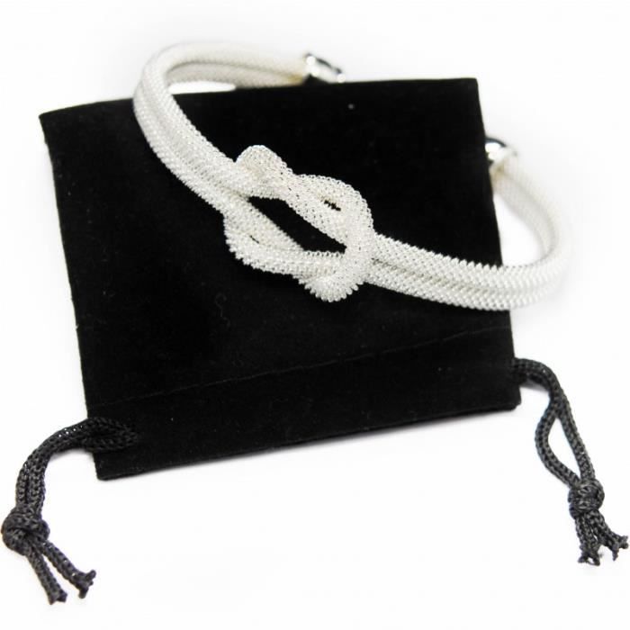 Bracelet Jonc Argent Noeud femme