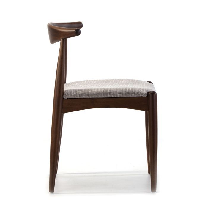 VS Venta-stock Pack 2 chaises Corzo Color Noyer, Bois Massif, 52,5 cm (Longueur) 50 cm (Profondeur) 74,5 cm (Hauteur)