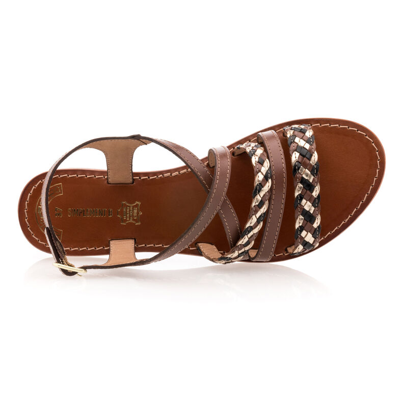 Sandalias marrones para mujer / Zapatos de punta abierta