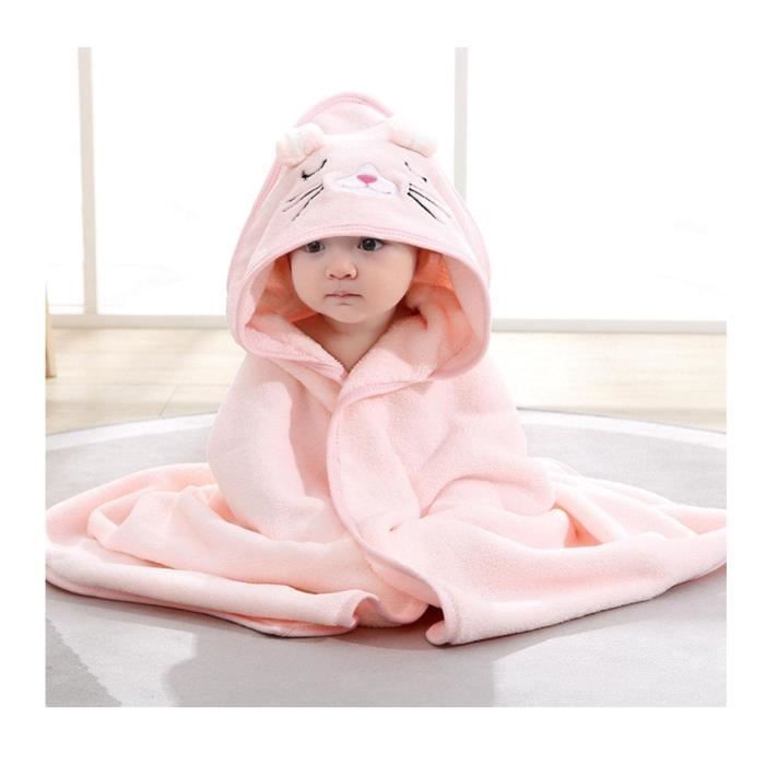 Toalla de baño con capucha para bebé, toalla suave con capucha y paño de baño para bebé, regalo para baby shower, toalla de baño para niña