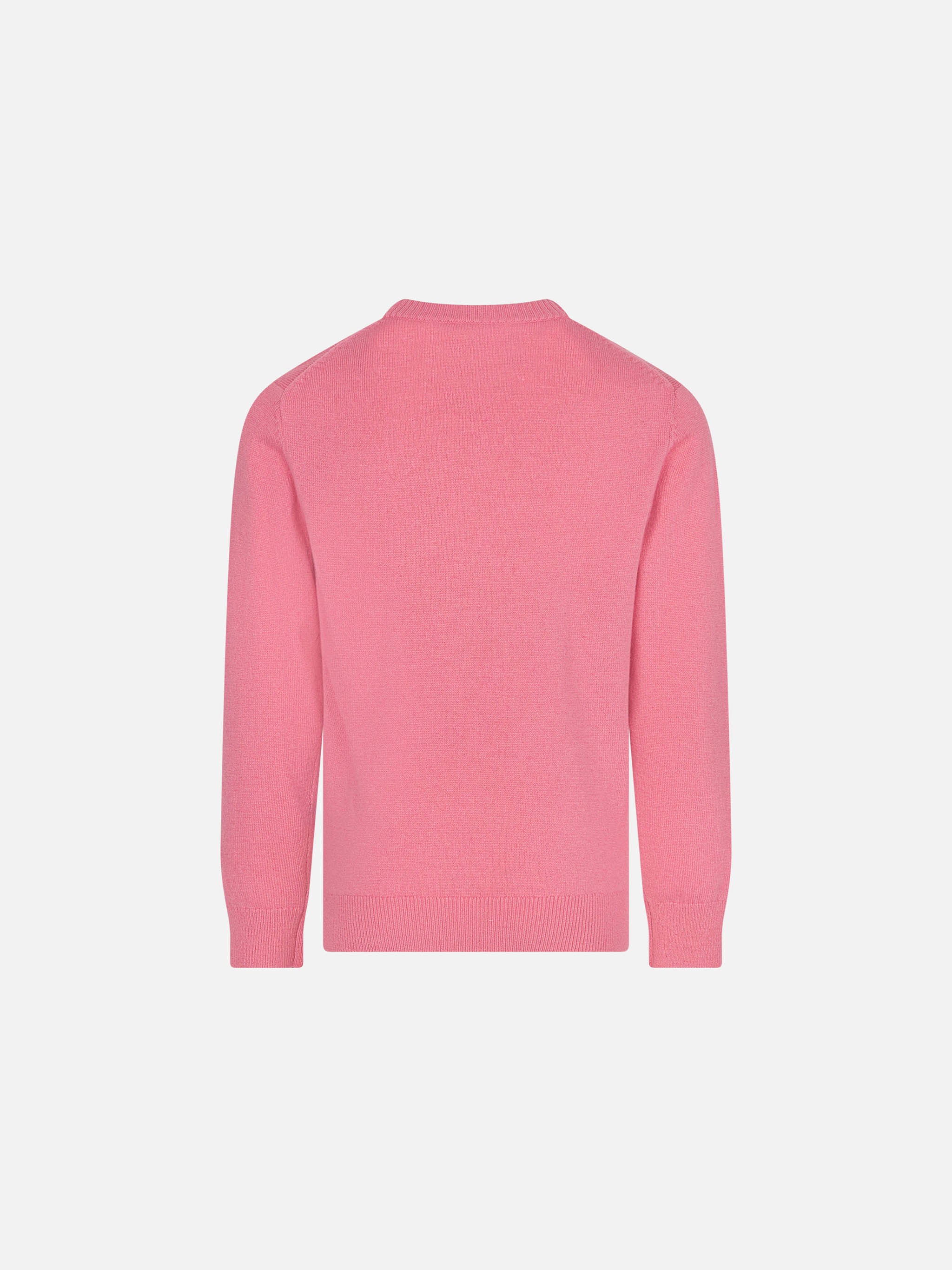 Maglione da bambina girocollo con cartolina di Courmayeur