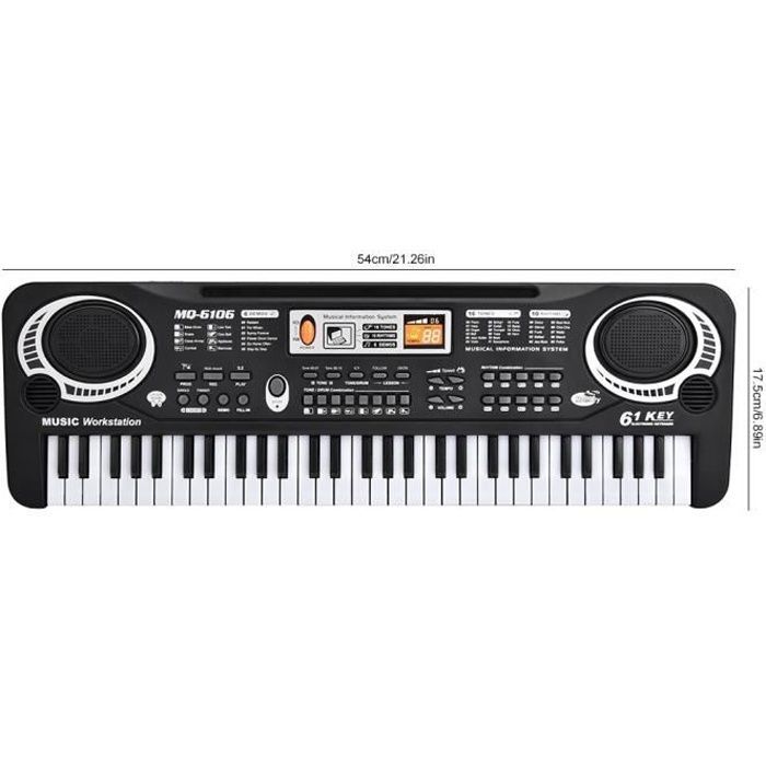 Órgano eléctrico - No especificado - 61 teclas - Micrófono incluido - Juguete musical para niños