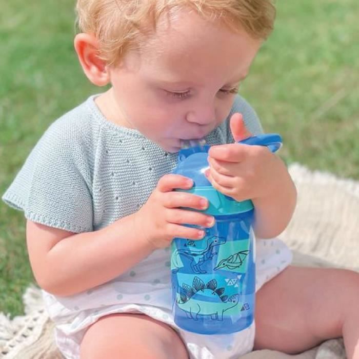 Set van 2 waterflessen - NUBY - Incredible Gulp - 360 ml - Dinosaurussen
