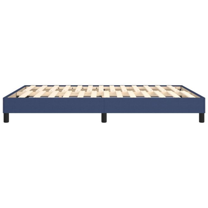 Base de cama vidaXL con muelles, color azul, 140x190 cm, tela (3120514).
