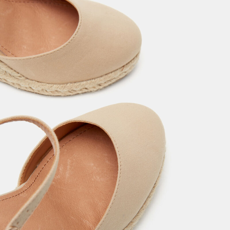 BATA Espadryle damskie na koturnach 8 cm