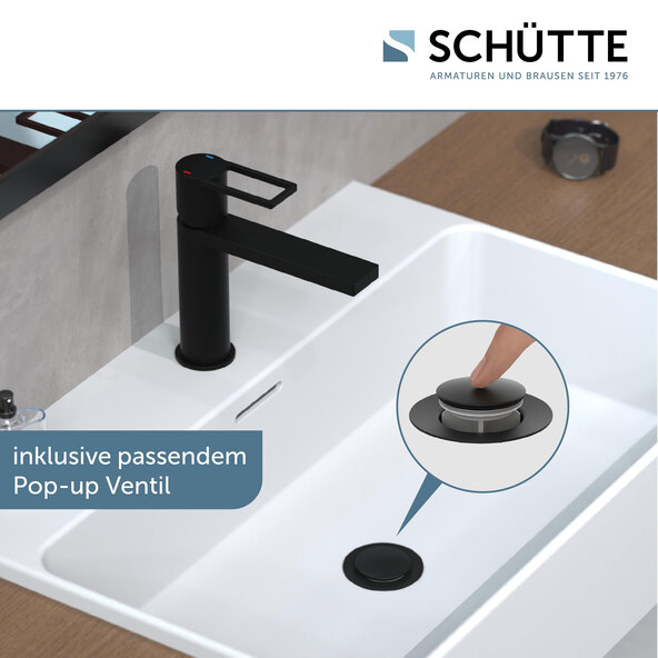 MANHATTAN washbasin tap, matte black