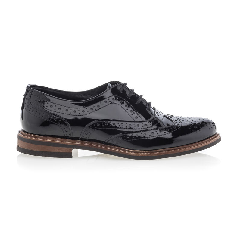 Zwarte veterschoenen voor dames / Derbyschoenen