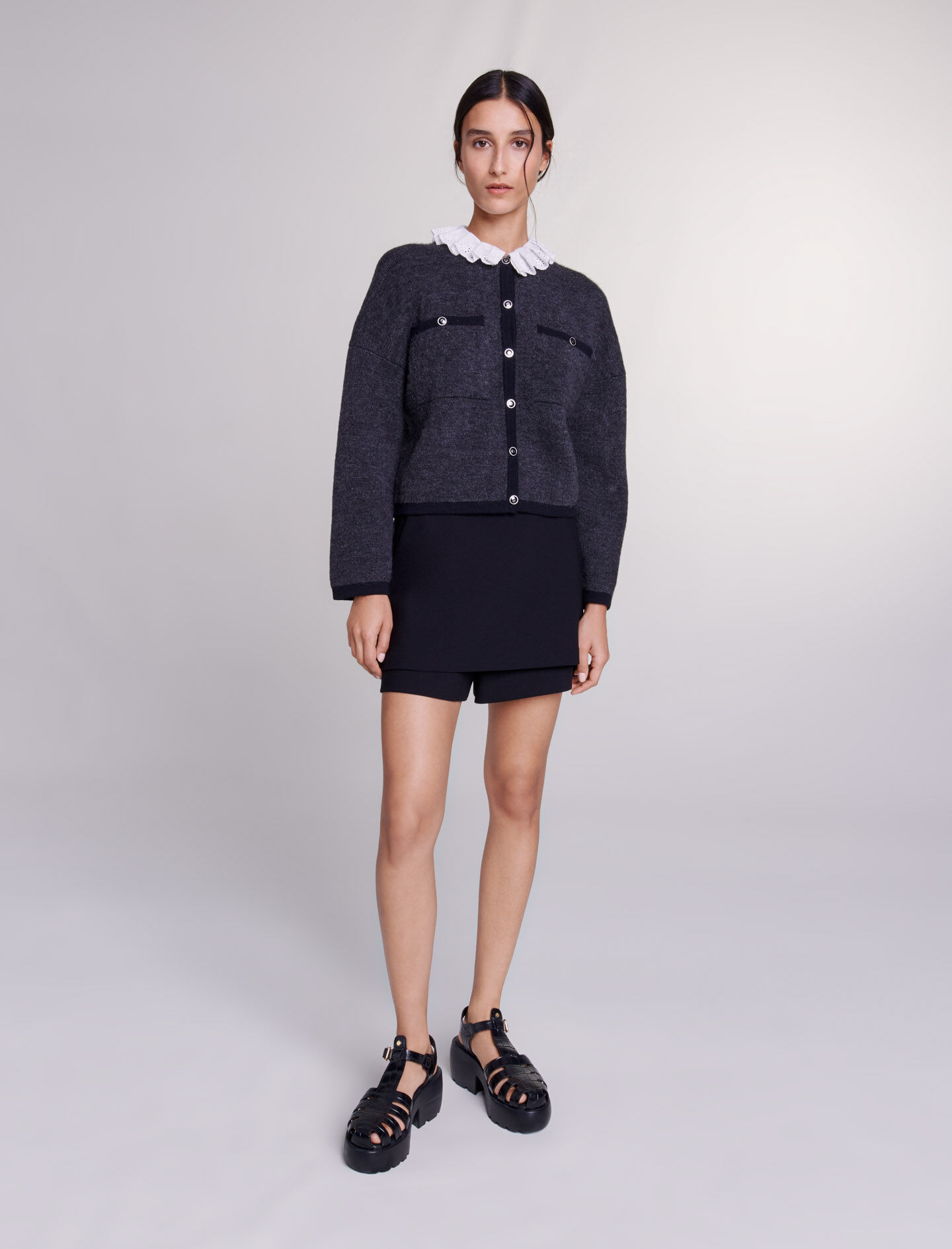 Cardigan tricotat - Gri