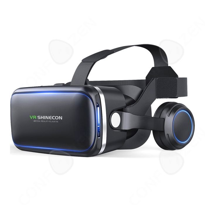 Auriculares de realidad virtual de 21,3 x 10,7 x 23 cm, ABS negro, PC, última generación, realidad virtual, auriculares 3D inteligentes para videojuegos.