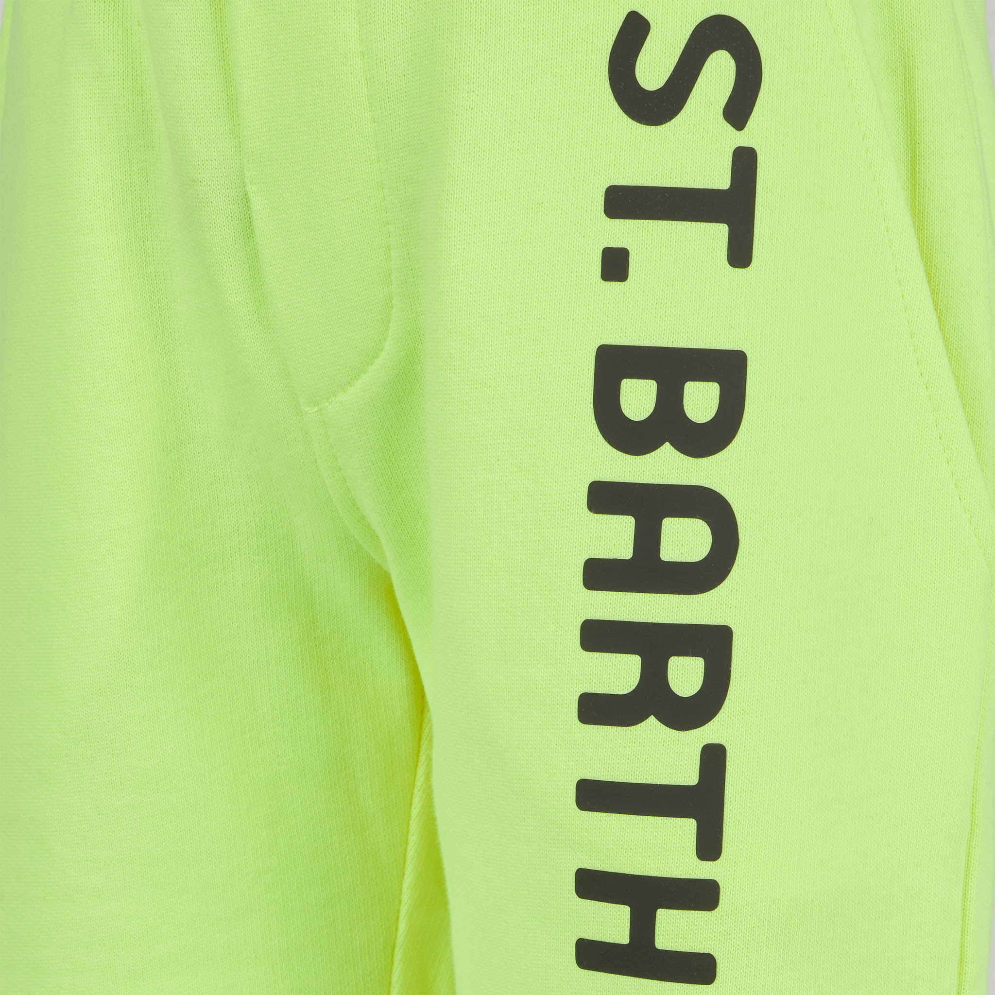 Fluorescerend gele katoenen Bermuda-shorts voor kinderen