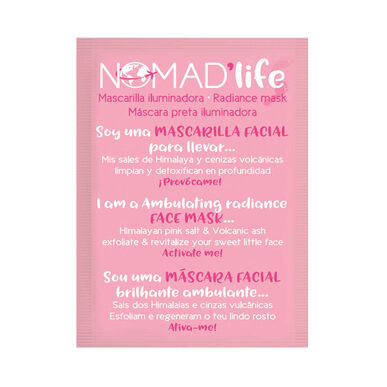 Nomad Life Černá rozjasňující pleťová maska 12 ml 12 ml