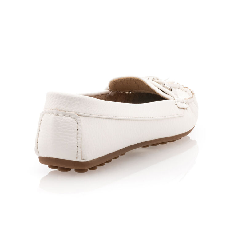 Weiße Damen-Loafer/Bootsschuhe
