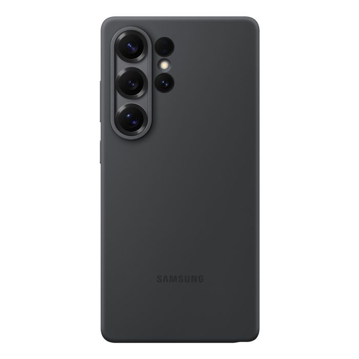 Black Silicone Case for Galaxy S25 Ultra