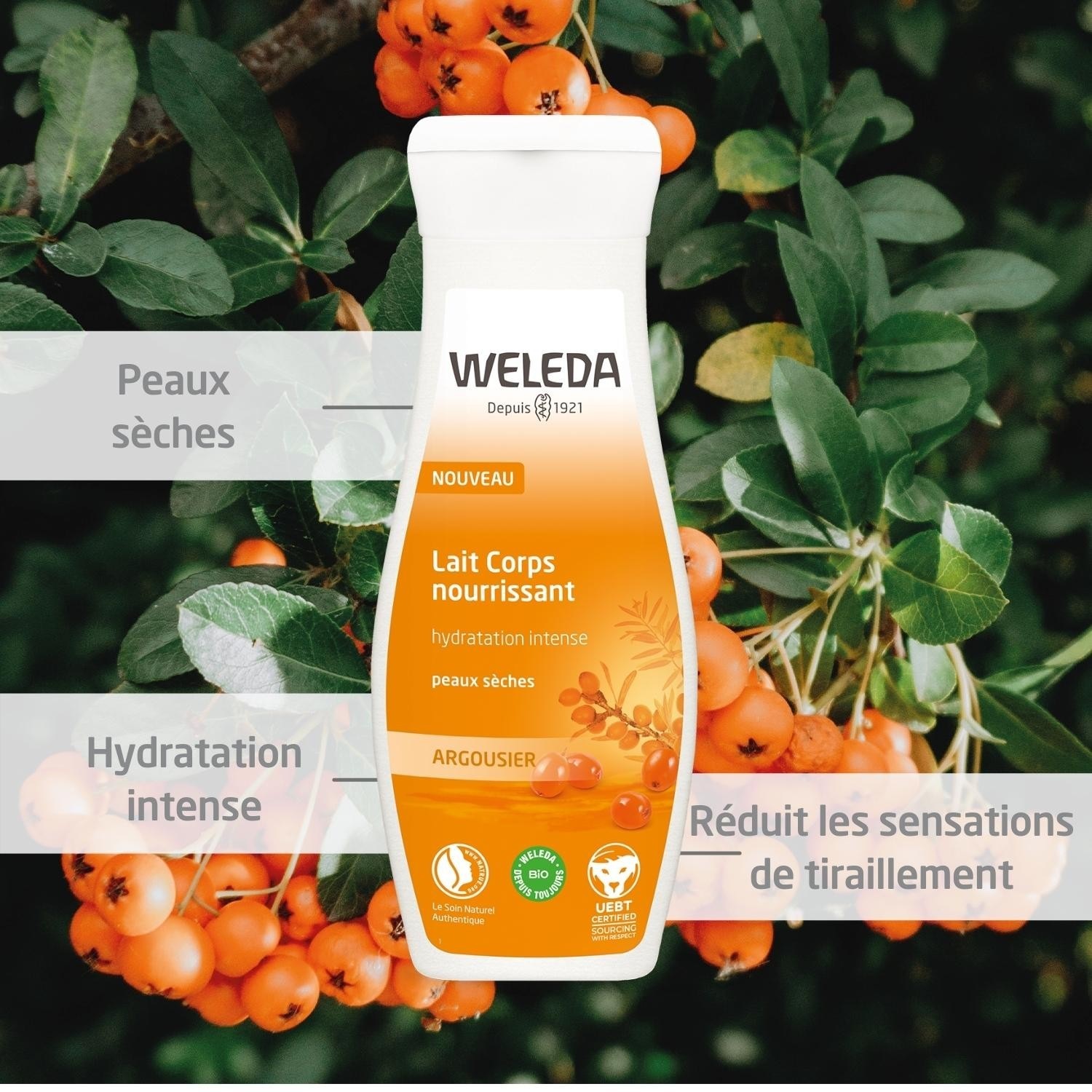 Weleda Argousier Lait Corps nourrissant - 200 ml