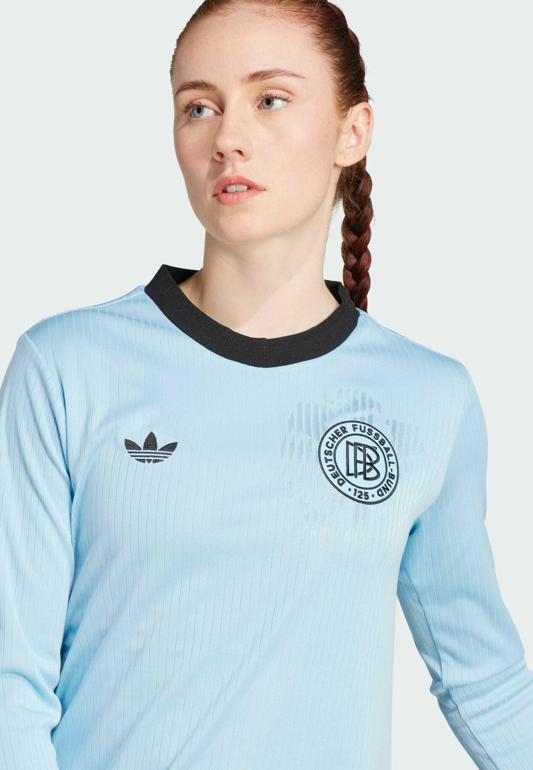 adidas Originals DEUTSCHLAND DFB 125 JAHRE JUBILÄUM - Langarmshirt - Hellblau/Schwarz