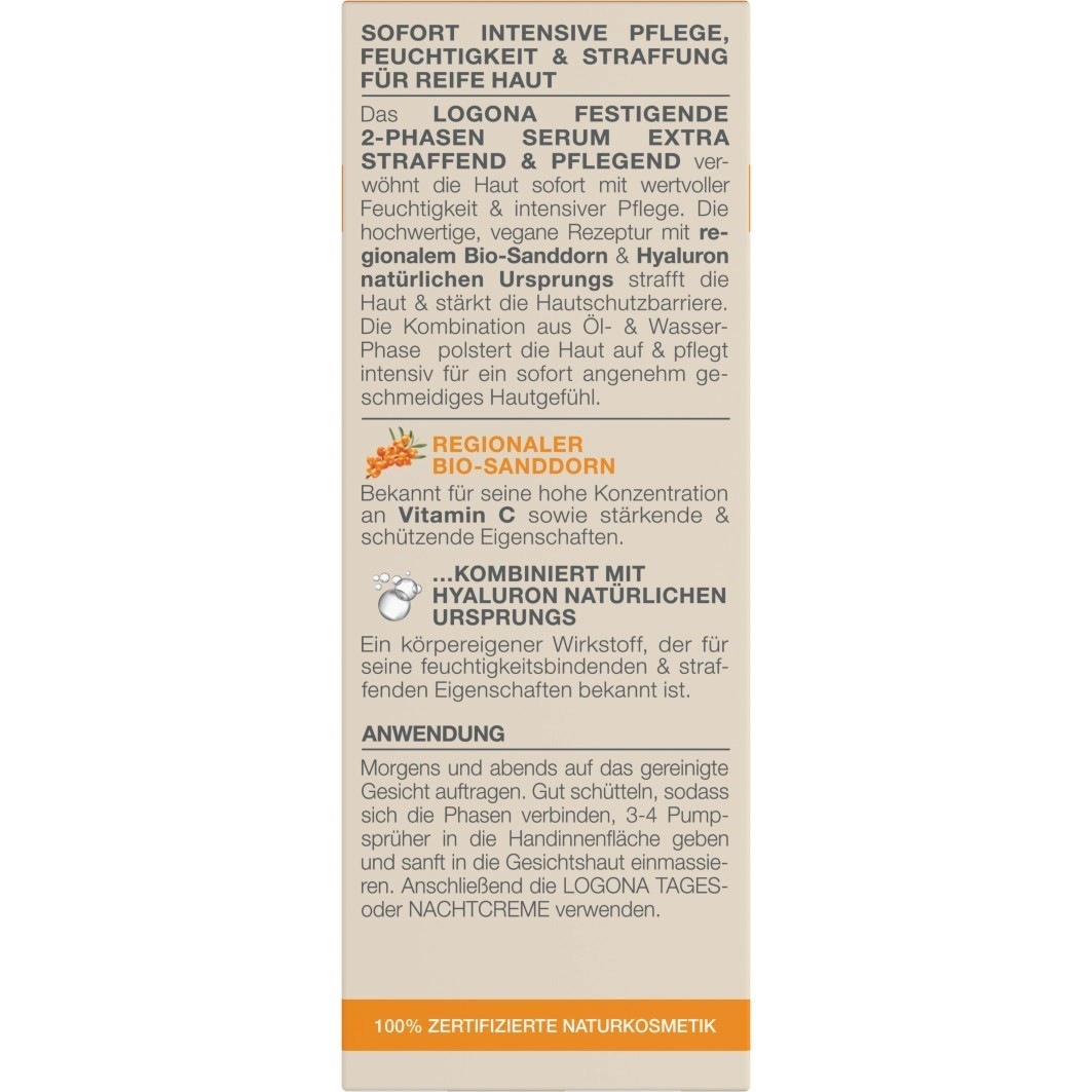 Logona hidratantni serum s učinkom protiv starenja – 30 ml