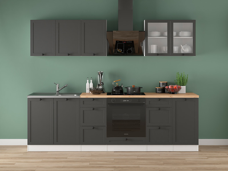 Komplet kuchenny Junona Line 260 cm grafitowy