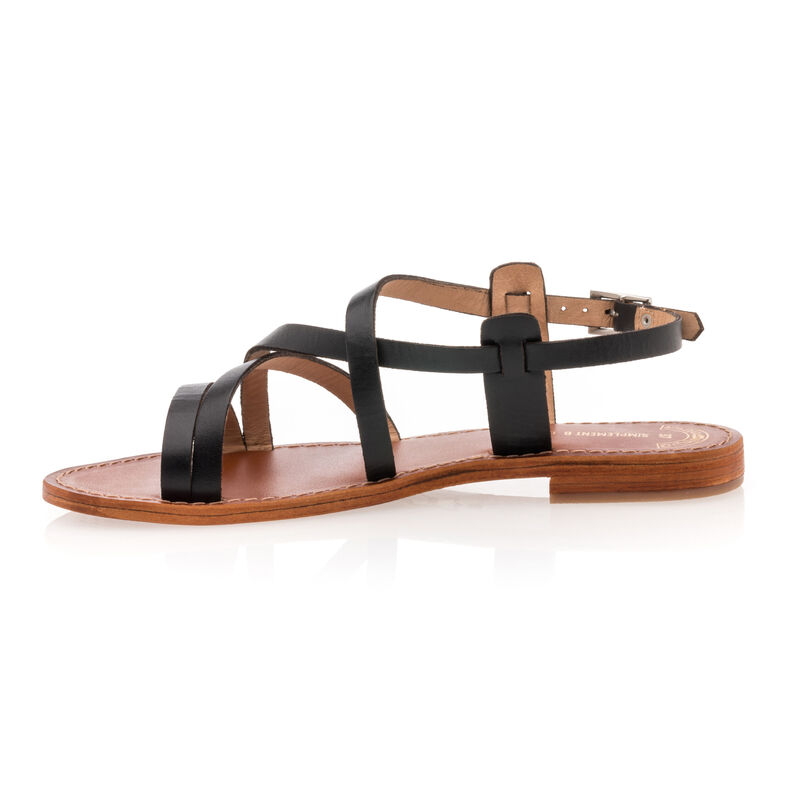 Sorte sandaler / sko med åben tå til kvinder
