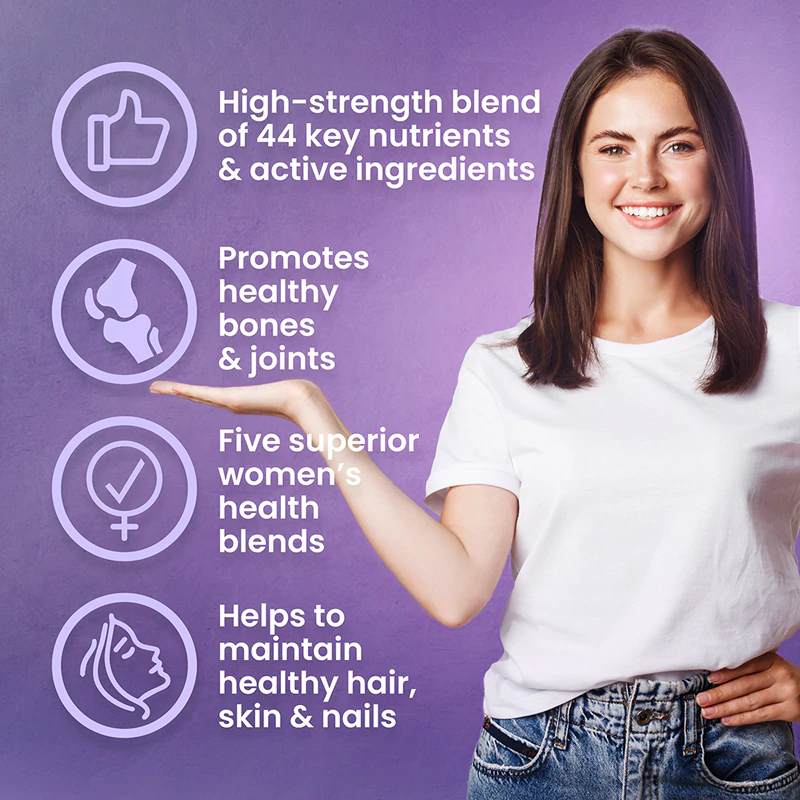 VPLab Ultra Women's Multivitamin Formula é um suplemento alimentar com um complexo multivitamínico.