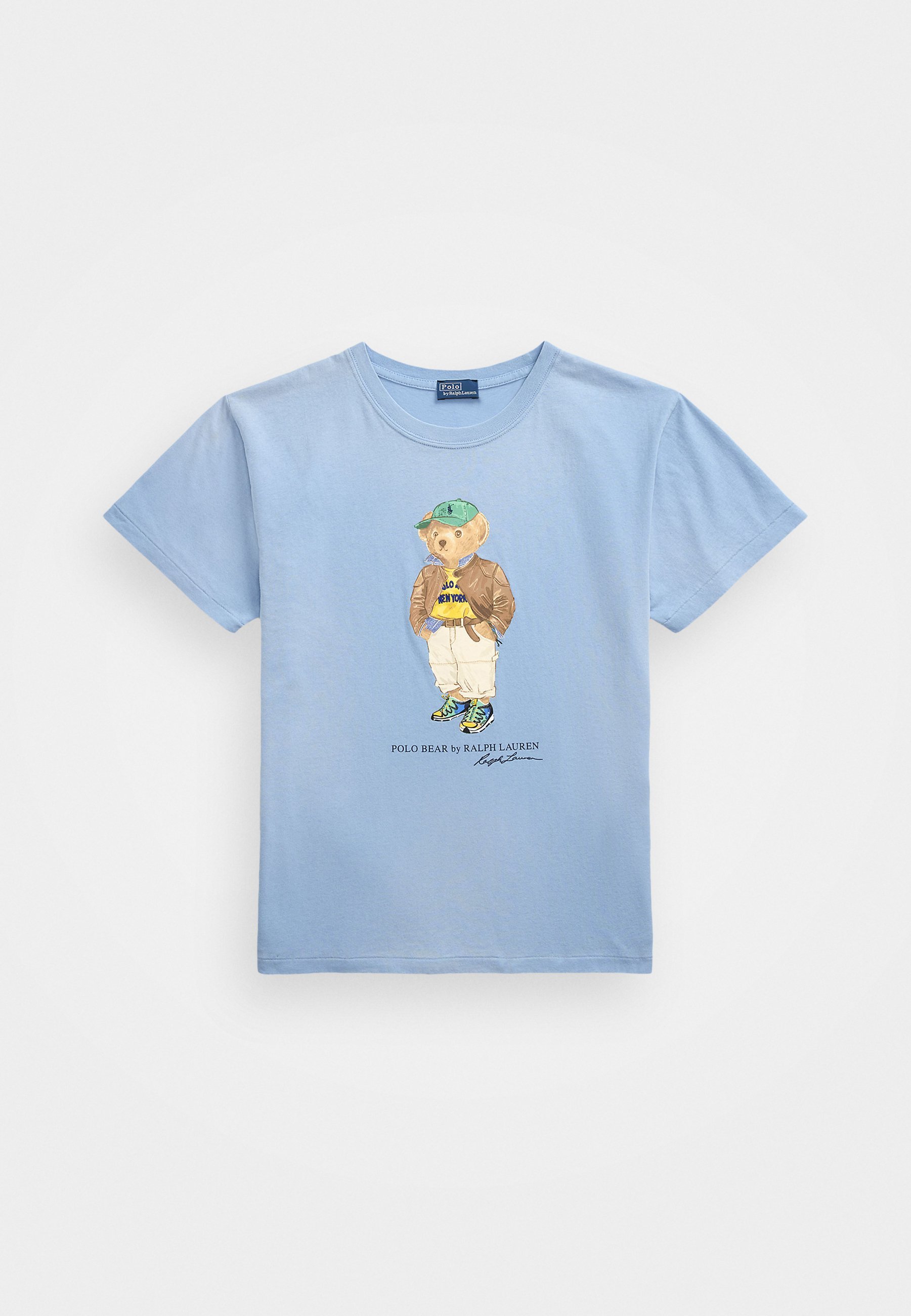 Polo Ralph Lauren POLO BEAR T-SHIRT VAN KATOENJERSEY - T-shirt met print - chambrayblauw