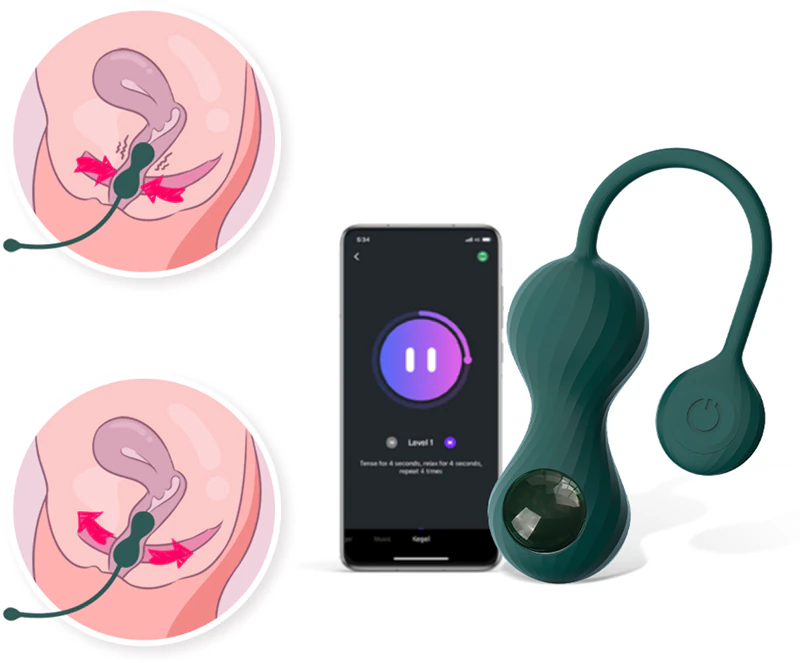 Sada příslušenství pro posilování pánevního dna s aplikací Magic Motion Crystal Duo