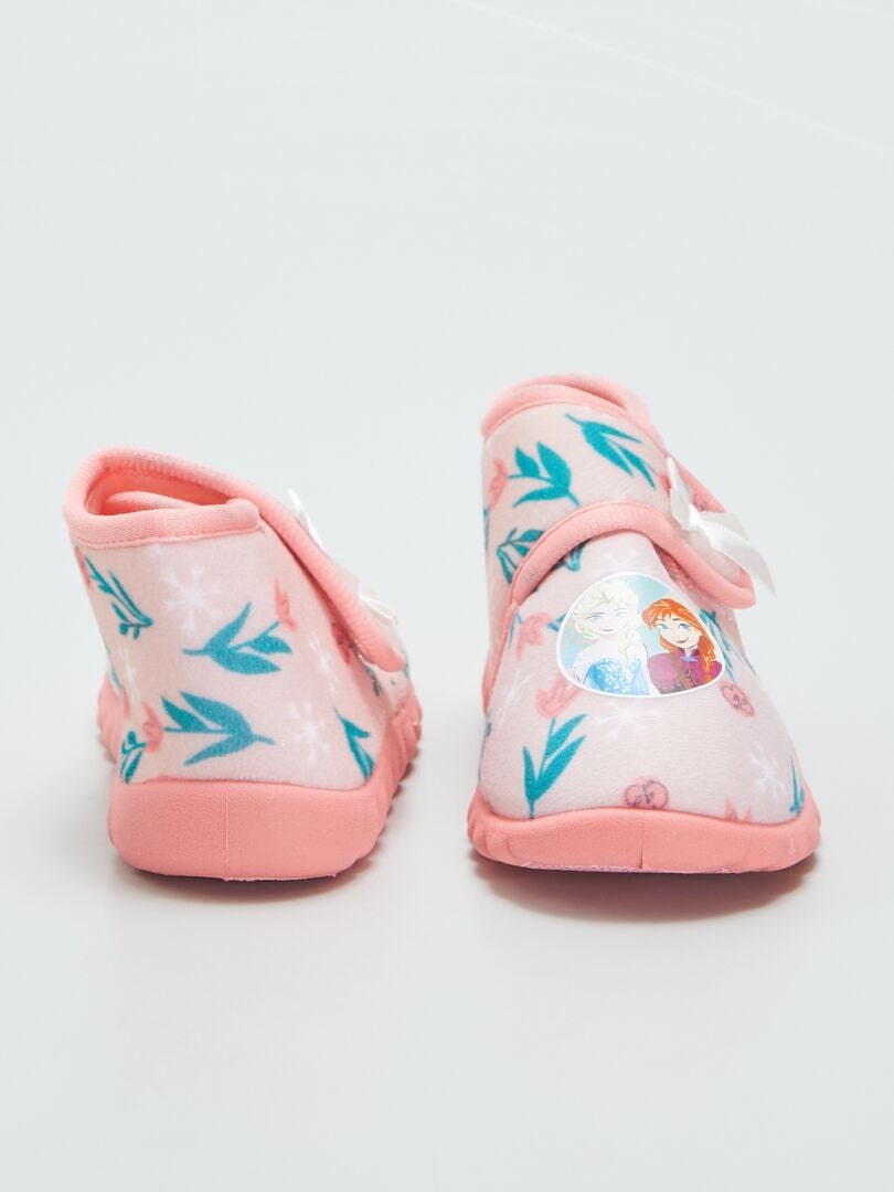 'Frozen' hoge slippers met klittenbandsluiting - BEIGE