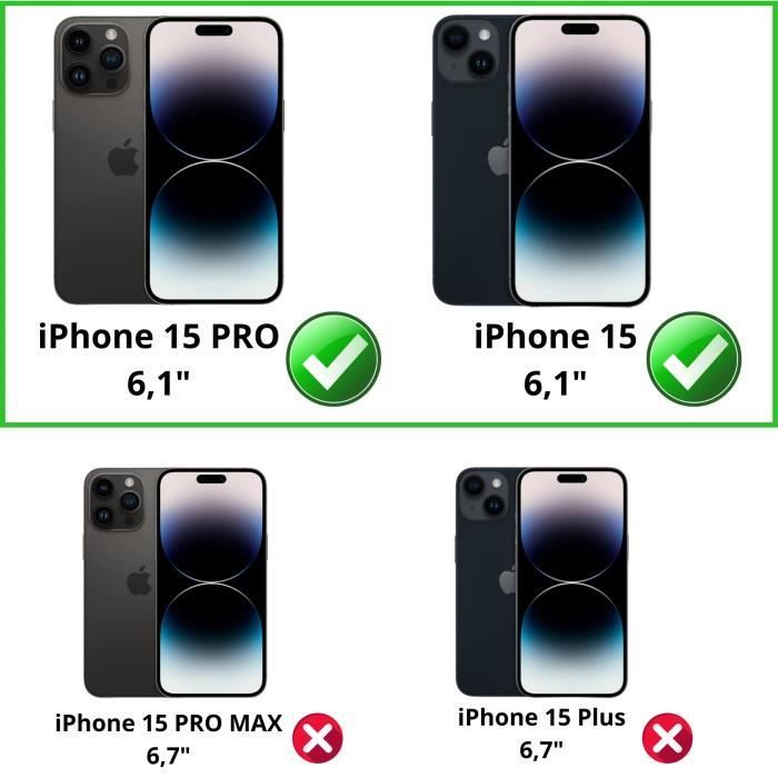 Screen Protector - Phonillico - iPhone 15 - 2-Pack - Tempered Glass - Scratch Resistant