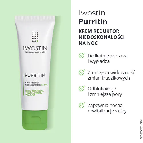 Iwostin Purritin Krem na noc Reduk. Niedoskon.
