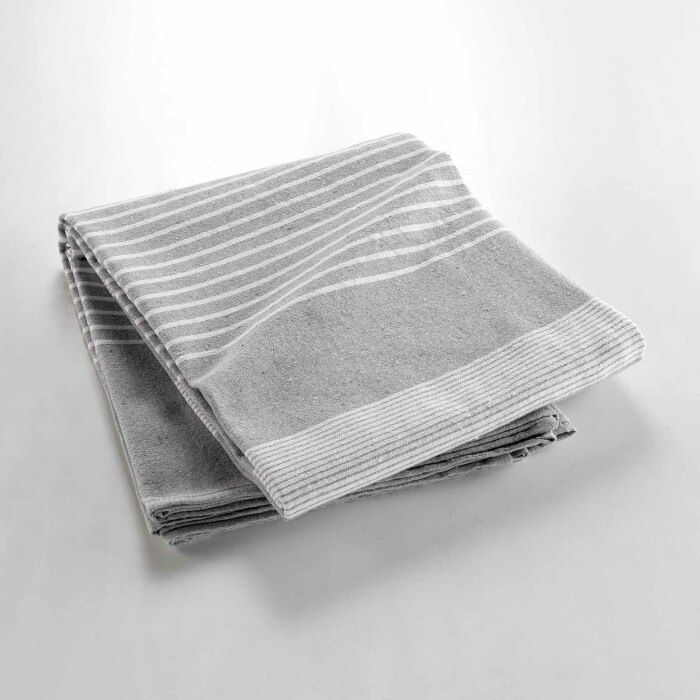 Adele tweepersoons sprei 220 x 240 cm geweven katoen/polyester grijs