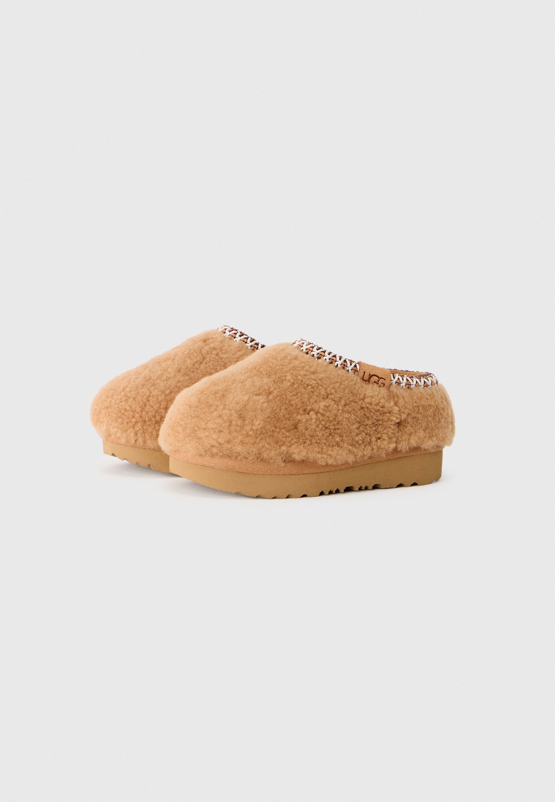 UGG TASMAN MAXI CURLY - Pantoufles - châtaigne