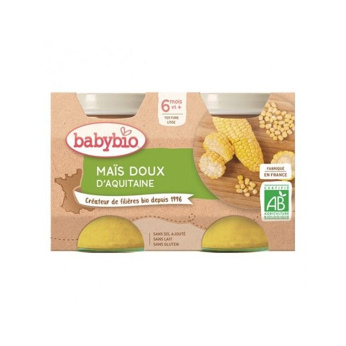 Mais dolce Babybio dell'Aquitania, dai 6 mesi in su, 2 x 130 g