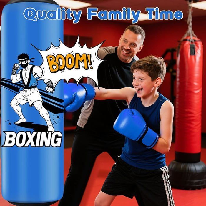 Sacco da boxe gonfiabile per bambini da 168 cm con guantoni da boxe - Regalo perfetto per bambini e bambine