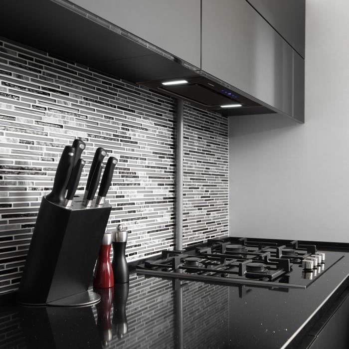 Campana extractora mural Klarstein HEKTOR SL 530 m³/h - 3 niveles de potencia - 2 luces - Filtros de aluminio lavables - 68 dB - Negra