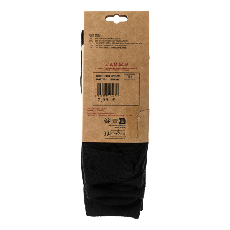 Calcetines y medias negras para mujer