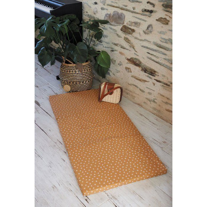 Reismatras - 120 x 60 cm - 4 cm dik - Opvouwbaar - Camel - CANDIDE