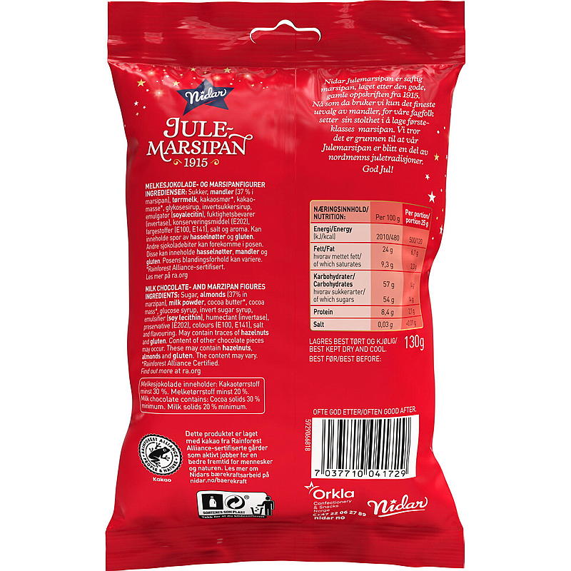 Nidar Julmarsipan 130 g, i påse Nidar
