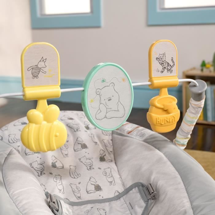 DISNEY BABY - WINNIE - Convertible Baby Bouncer with Removable Toy Arch - Suitable from 0 to 6 months. Baby gift