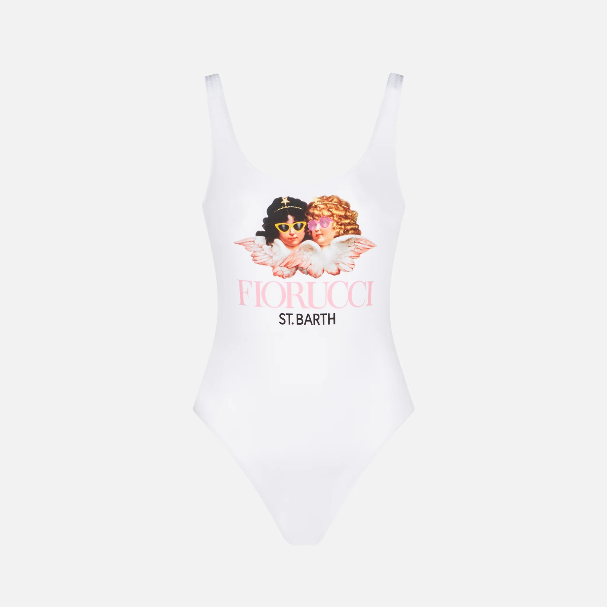 Damesbadpak uit één stuk met Fiorucci Angel-print | FIORUCCI EDITION