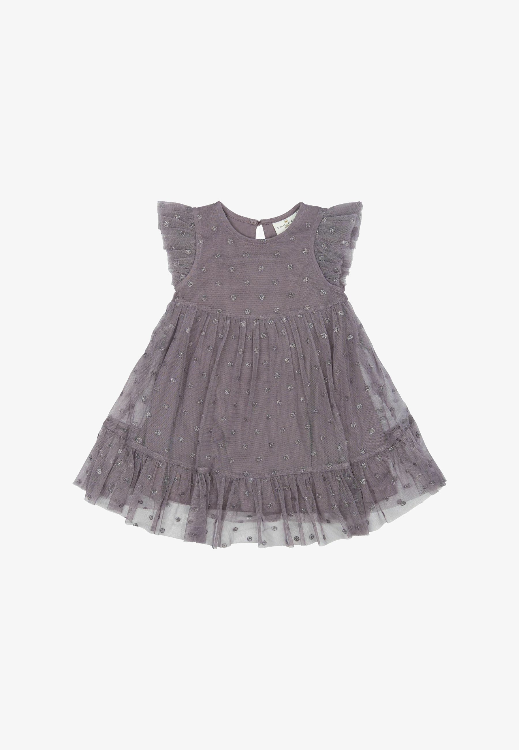 Das Kleid zum Tag der neuen Geschwister - grauer Kamm