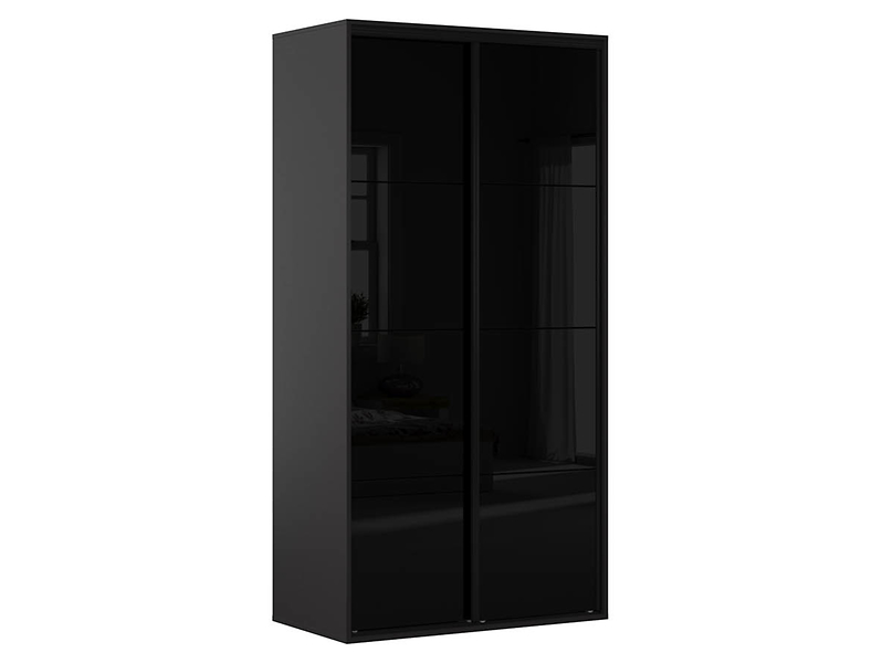 Szafa przesuwna Flex 120 cm grafit/czarny połysk
