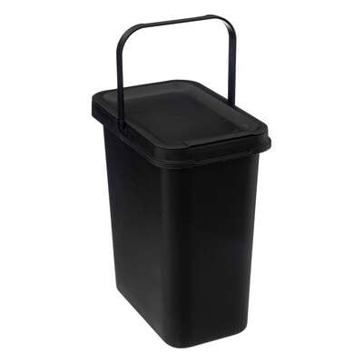 Kosz na śmieci, czarny, 12 l