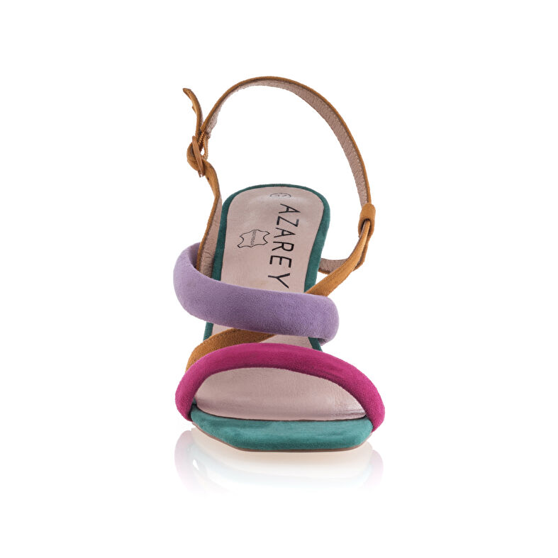 Sandalias multicolor para mujer / Zapatos de punta abierta