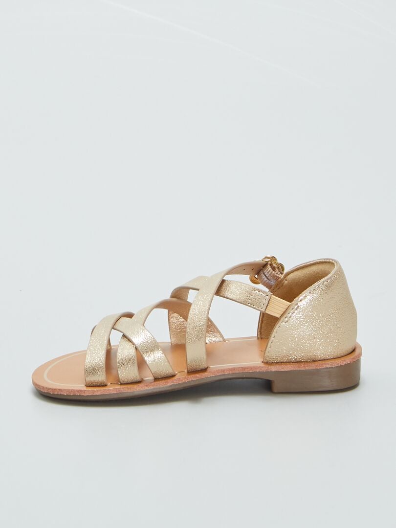 Sandalen met bandjes - GEEL