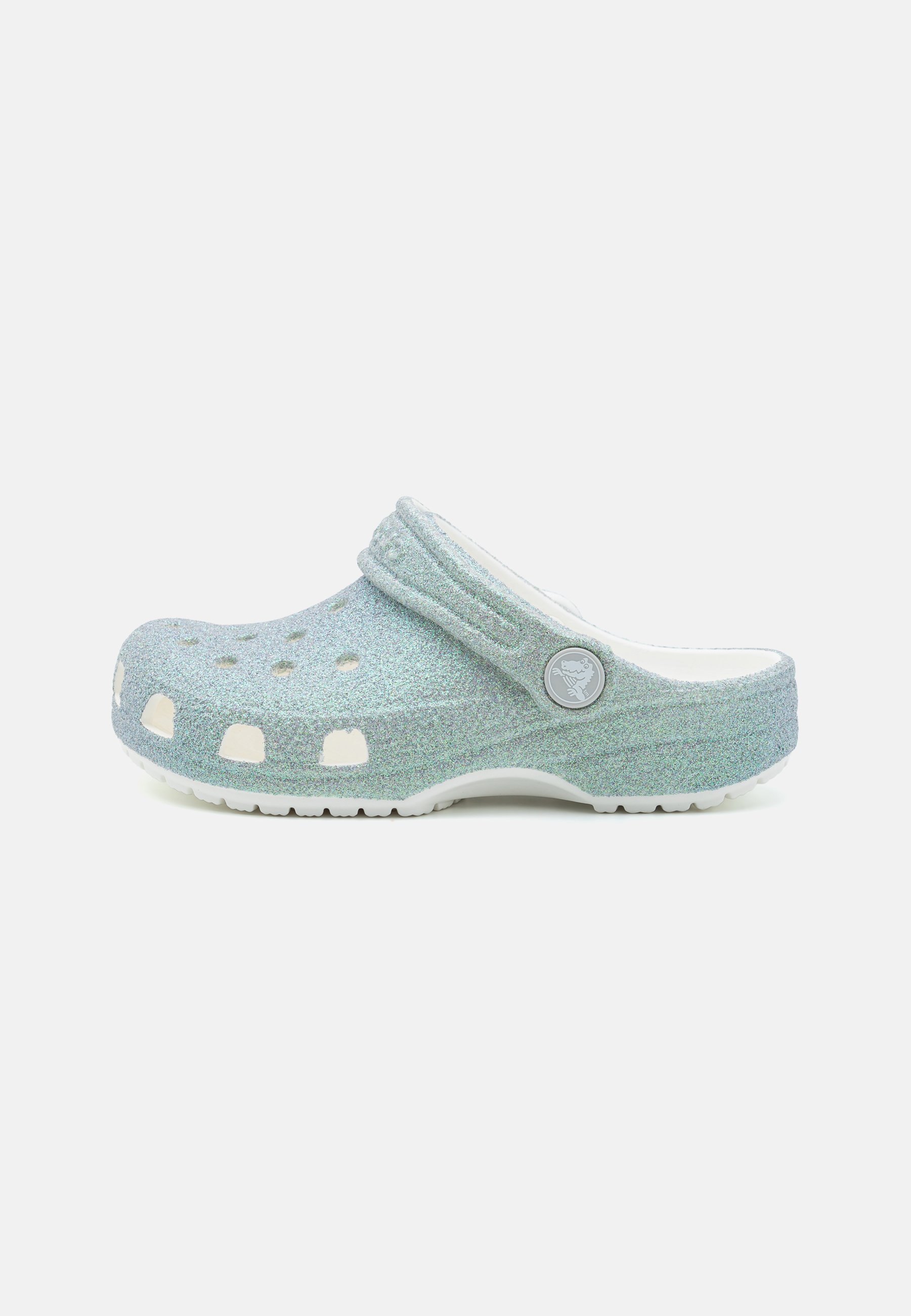 Crocs CLASSIC IRIDESCENT GLITTER - Ciabatte - bianche