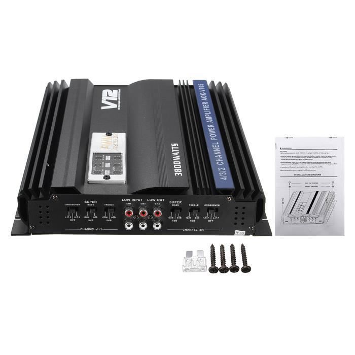 Subwoofer estéreo para coche NEUFU, caja de graves con amplificador de 3800 vatios, aluminio.
