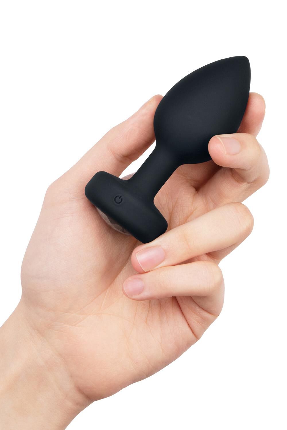 B-Vibe Plug vibrante bijou M/L Nero