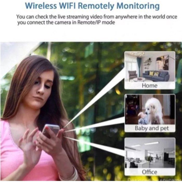 Nueva minicámara de seguridad inalámbrica WiFi HD 1080p con grabación en bucle: ideal para uso en exteriores, acampadas y más.