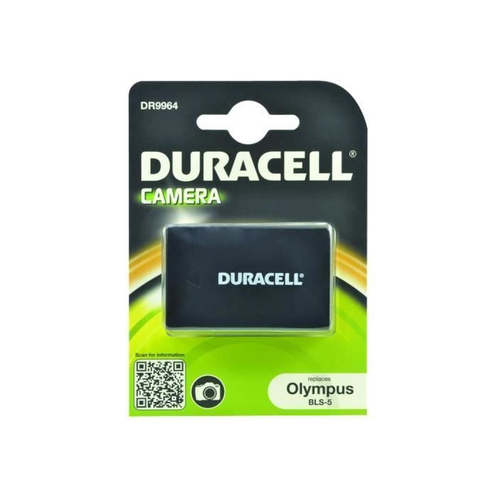Duracell DR9964 - Pile pour appareil photo Li-Ion 1000 mAh - pour Olympus E-P5, E-PL3, E-PL5, E-PL6, E-PL7, E-PL8, E-PM1, E