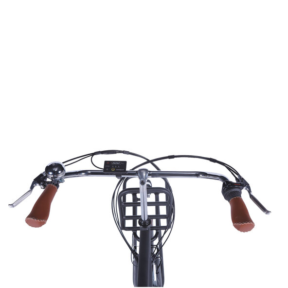 Aluminum electric city bike, women's, black